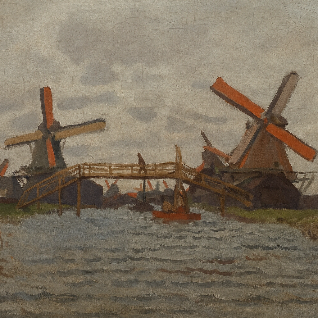 Windmills near Zaandam.