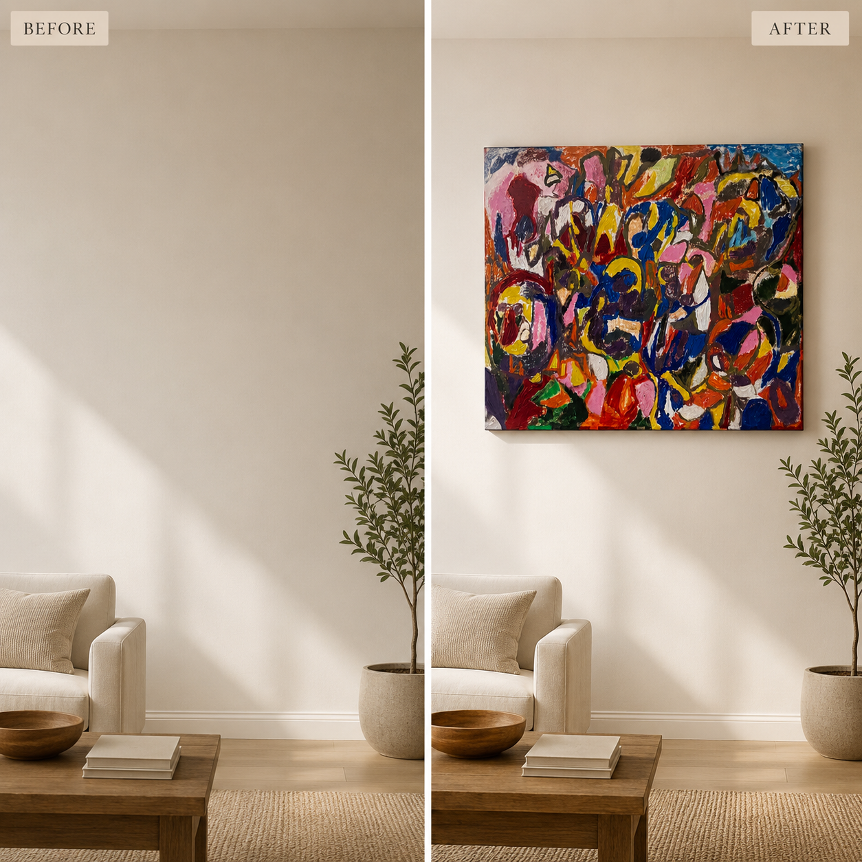 Abstract Textured Acrylic on Canvas Painting - Gallery Wrapped) 48 x 36 In
