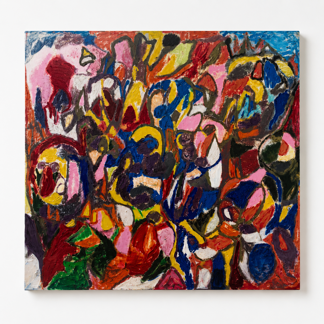 Abstract Textured Acrylic on Canvas Painting - Gallery Wrapped) 48 x 36 In