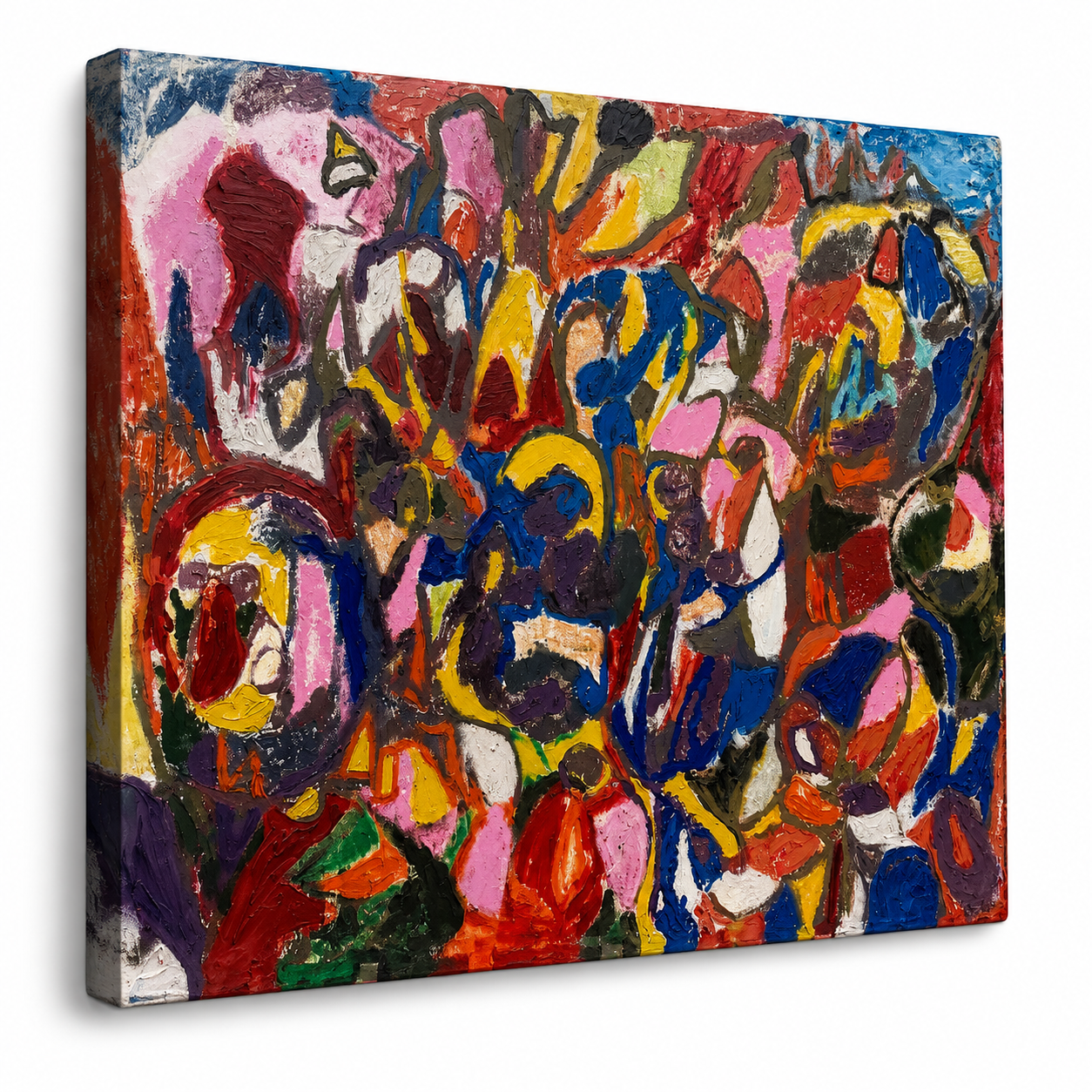 Abstract Textured Acrylic on Canvas Painting - Gallery Wrapped) 48 x 36 In