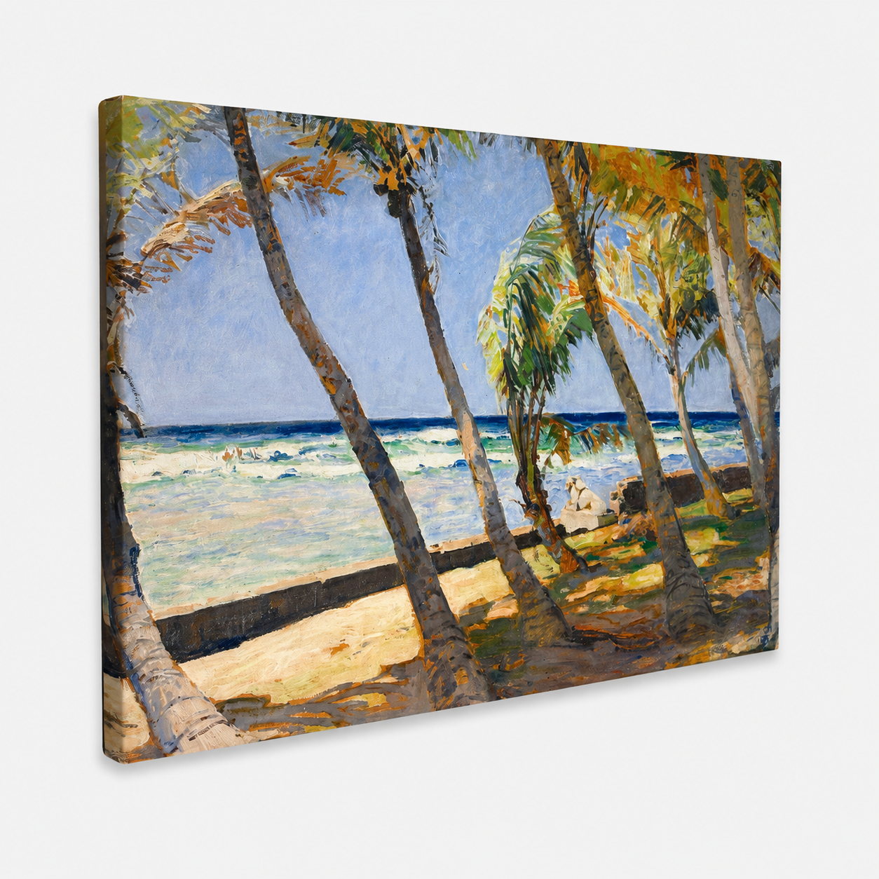 Coastal Landscape Art Print on Canvas, Gallery Wrapped, 48 × 36 in