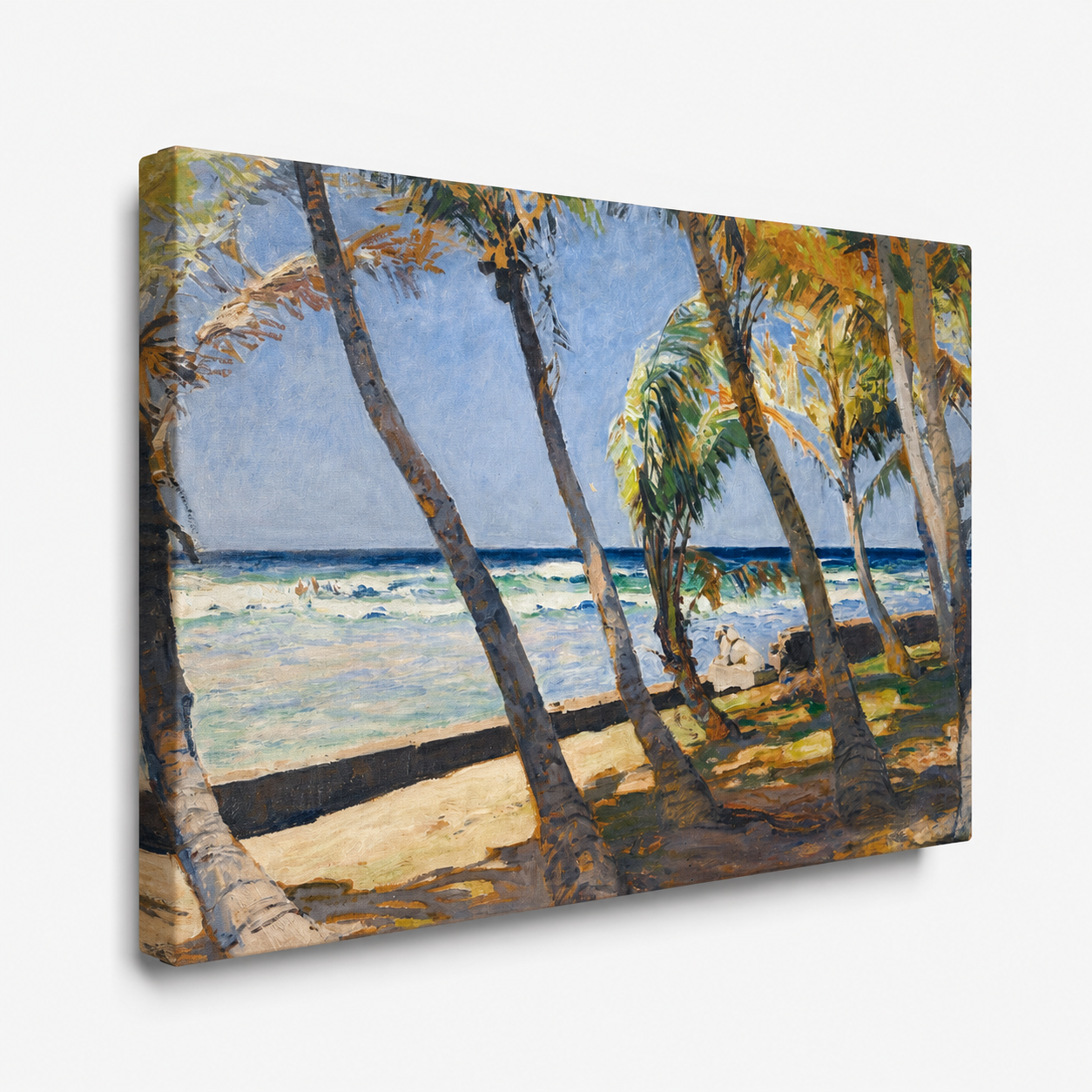 Coastal Landscape Art Print on Canvas, Gallery Wrapped, 48 × 36 in