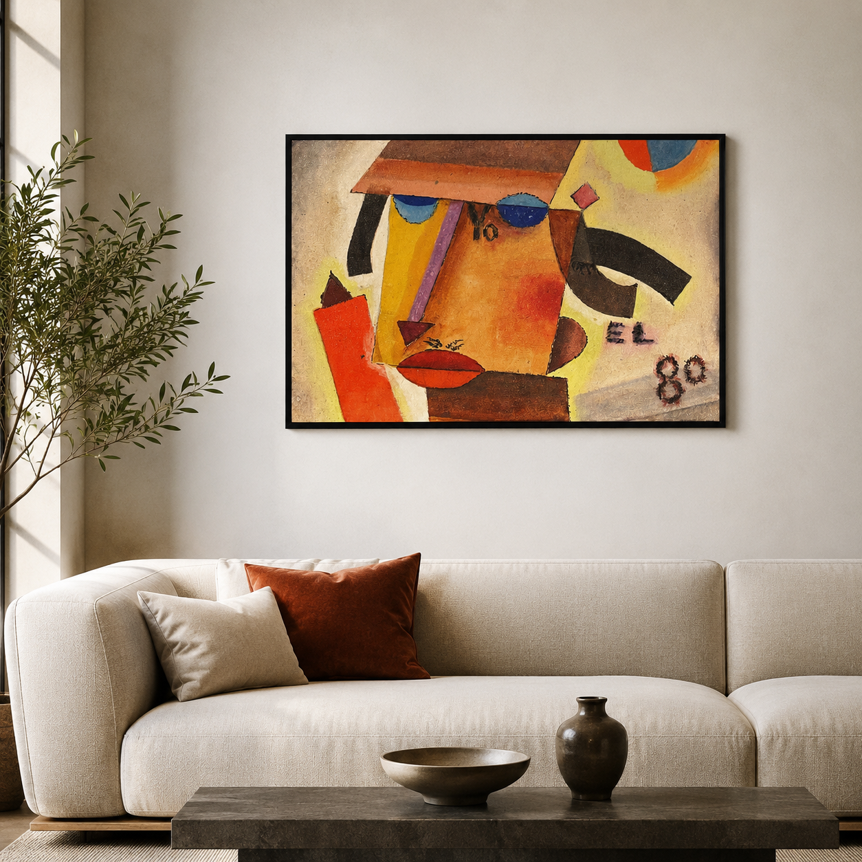Abstract Art Print on Canvas gallery Frame (Black) 36x24 In