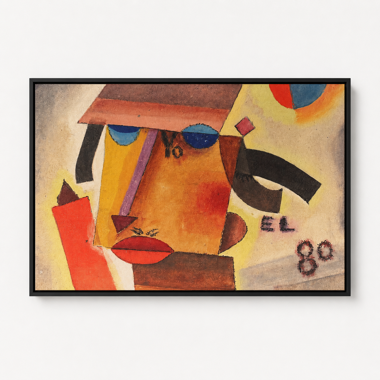 Abstract Art Print on Canvas gallery Frame (Black) 36x24 In