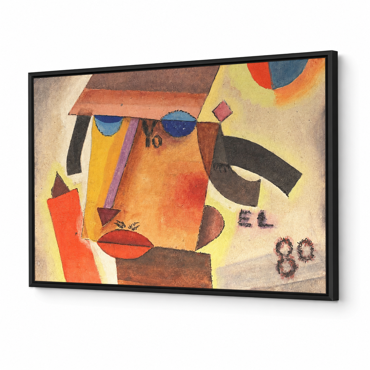 Abstract Art Print on Canvas gallery Frame (Black) 36x24 In