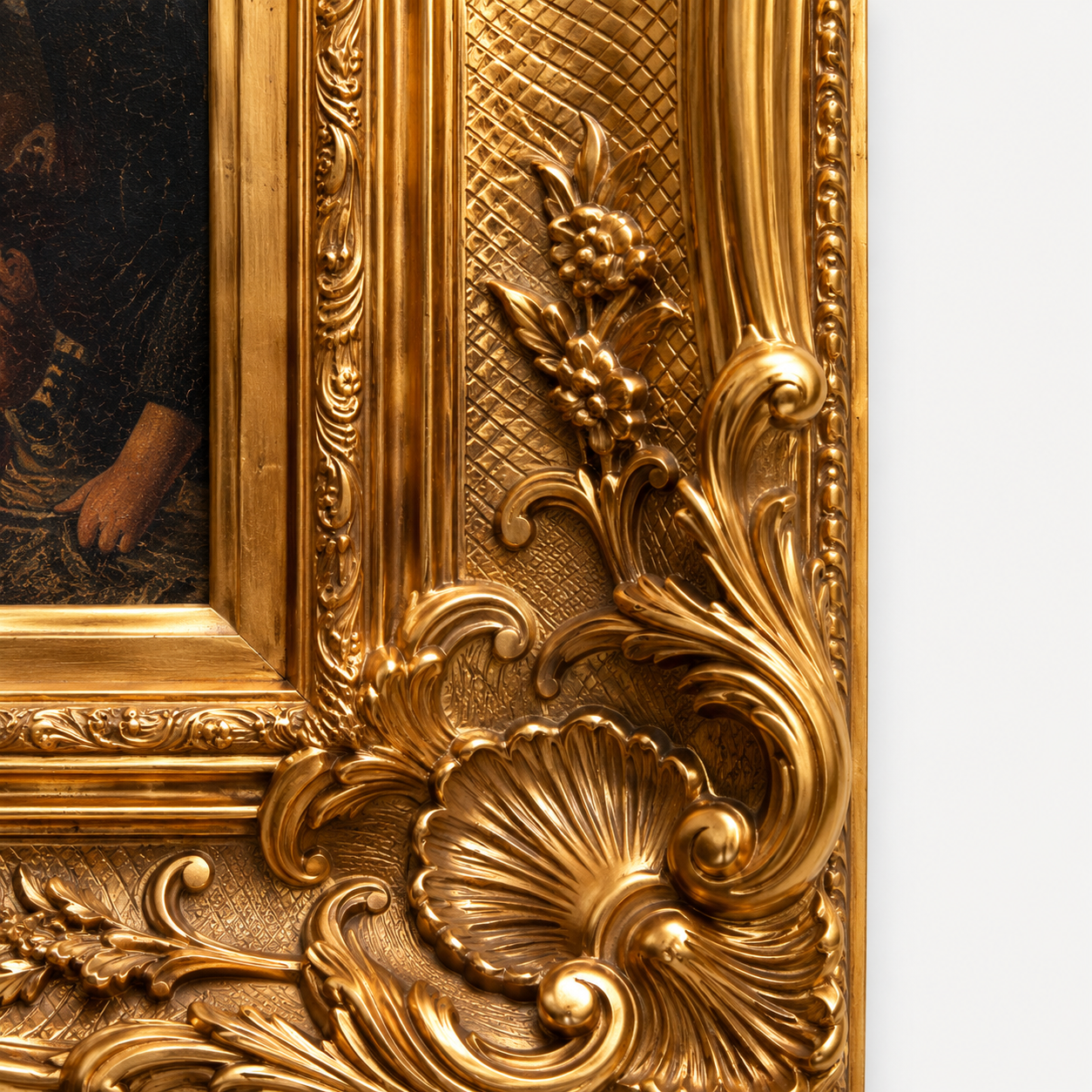 European classical Art Print on Canvas - Ornate Frame (Gold) 32 x 44 In