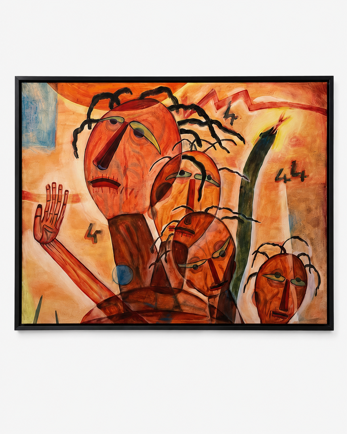 Abstract Art Print on Canvas gallery Frame (Black) 48 x 36 in