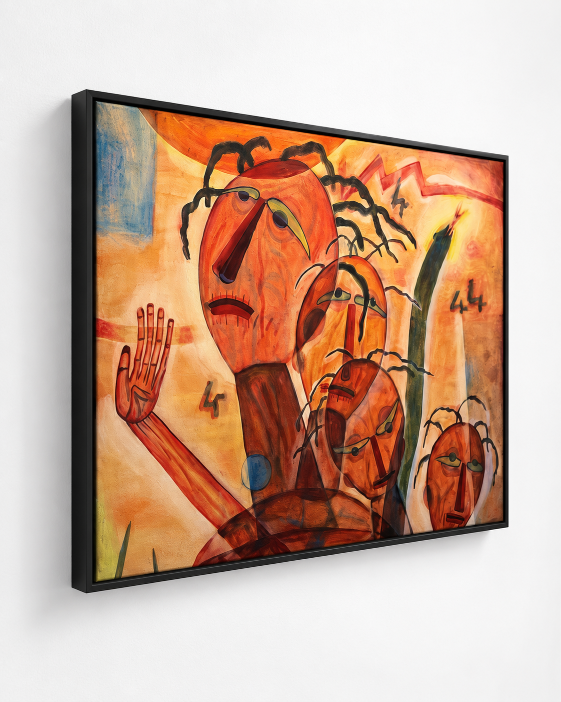 Abstract Art Print on Canvas gallery Frame (Black) 48 x 36 in