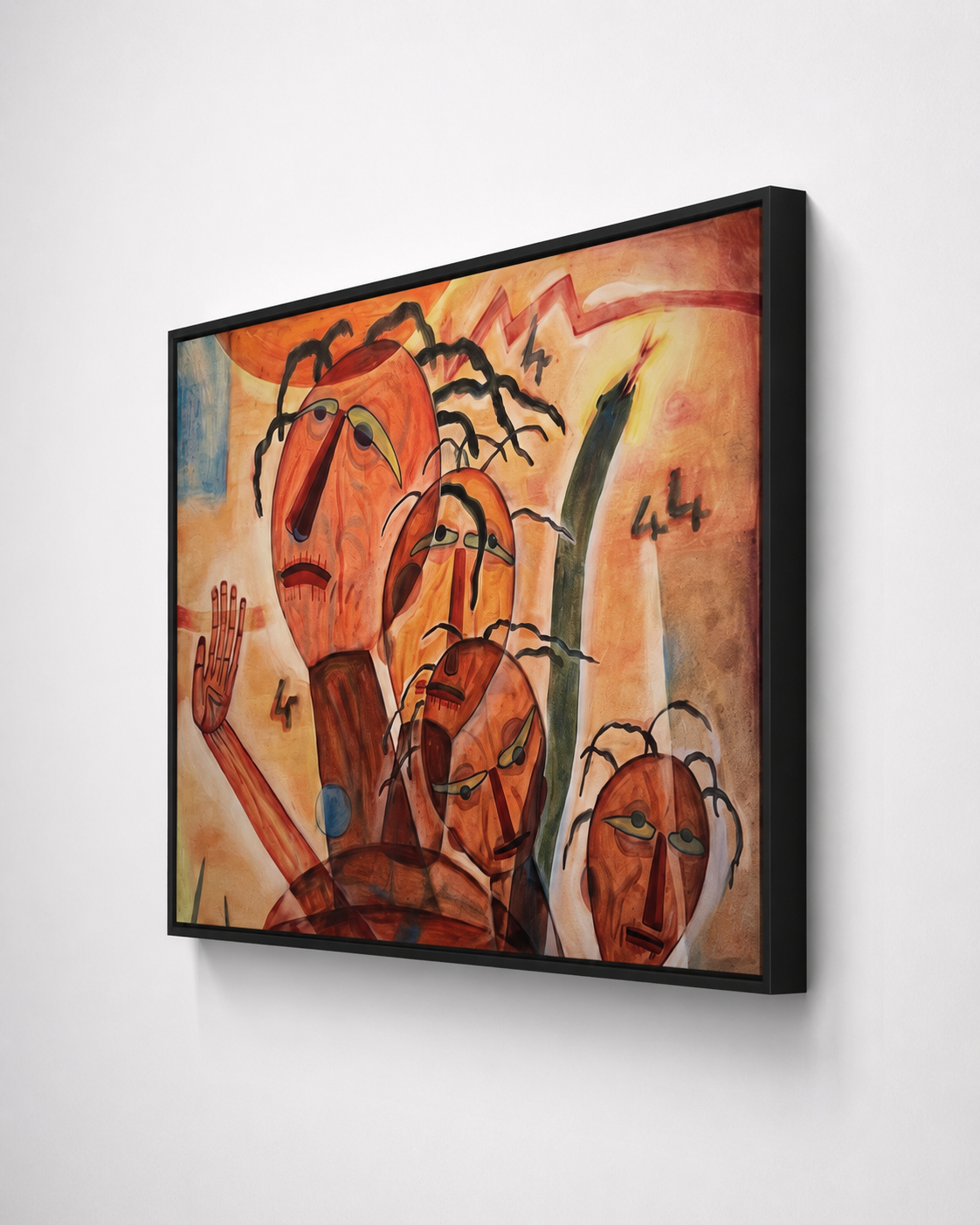 Abstract Art Print on Canvas gallery Frame (Black) 48 x 36 in