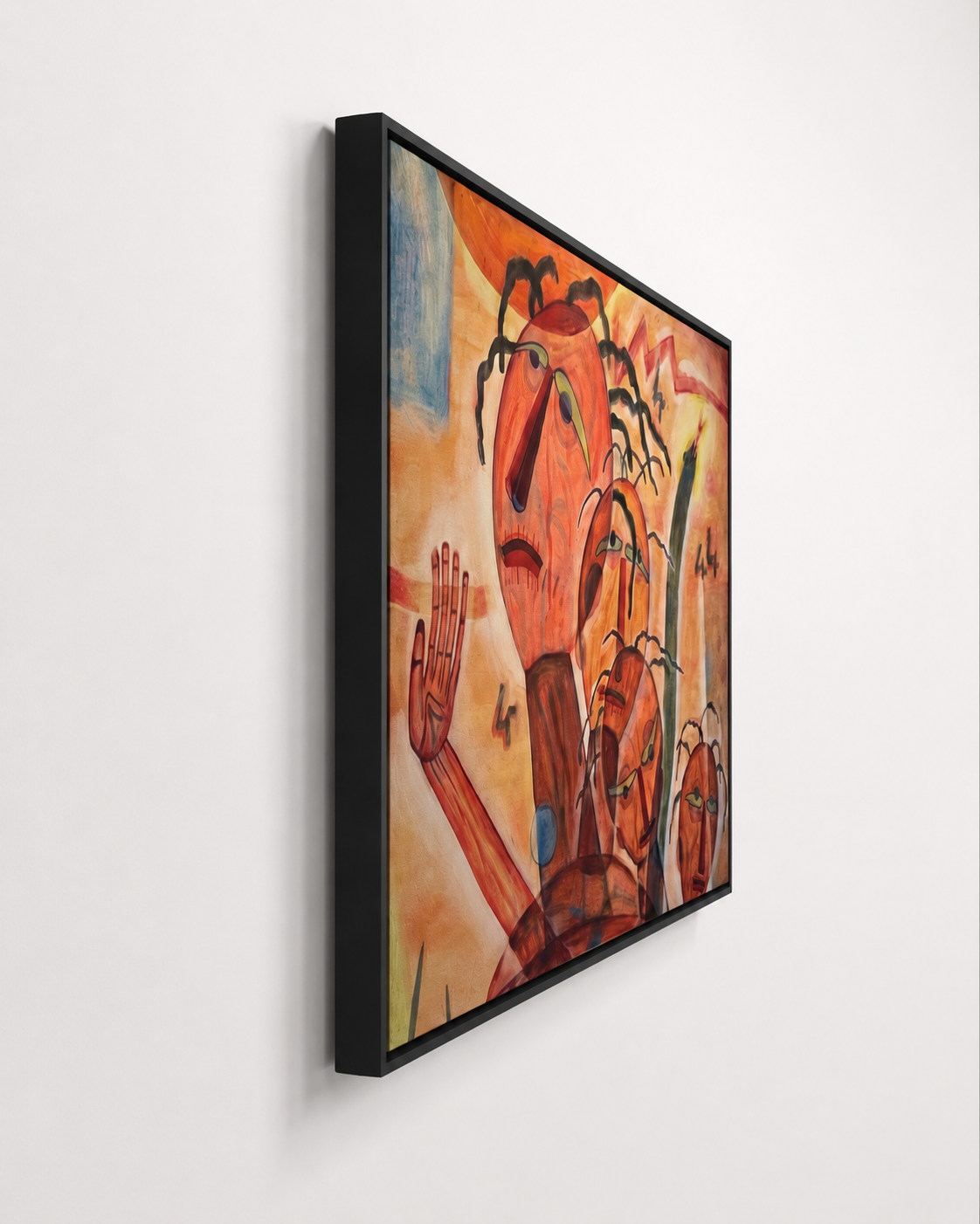 Abstract Art Print on Canvas gallery Frame (Black) 48 x 36 in