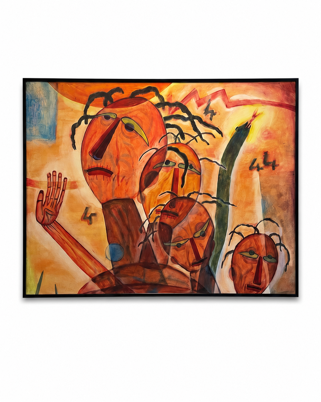 Abstract Art Print on Canvas gallery Frame (Black) 48 x 36 in