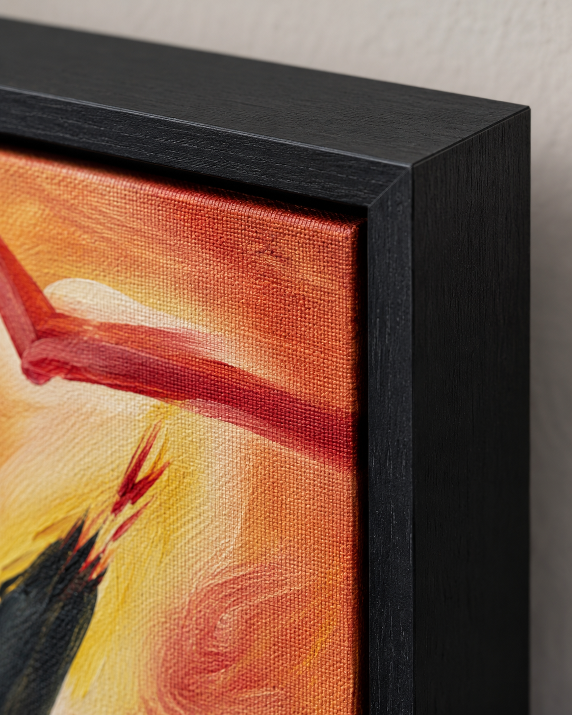 Abstract Art Print on Canvas gallery Frame (Black) 48 x 36 in