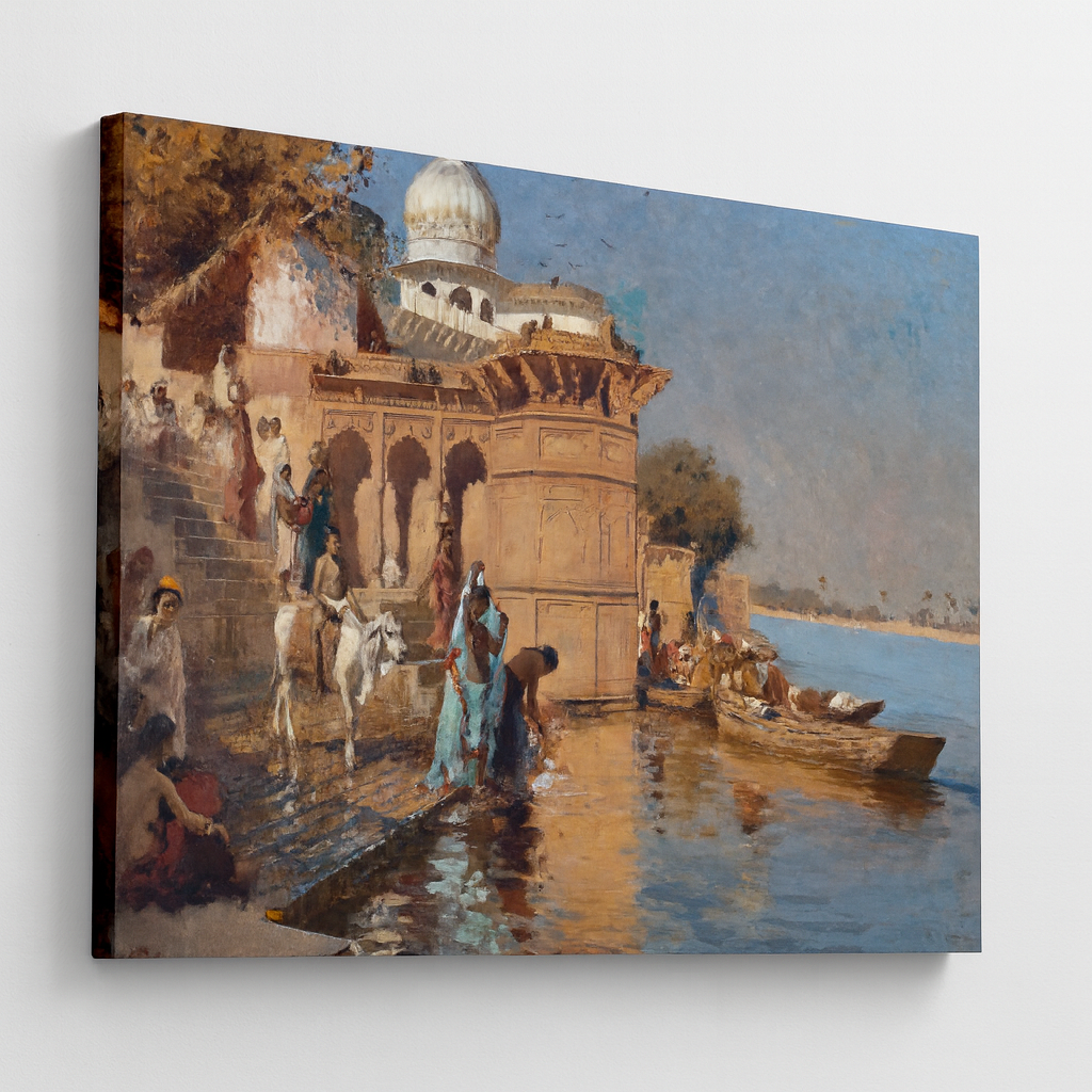 Along the Ghats, Mathura (circa 1880)