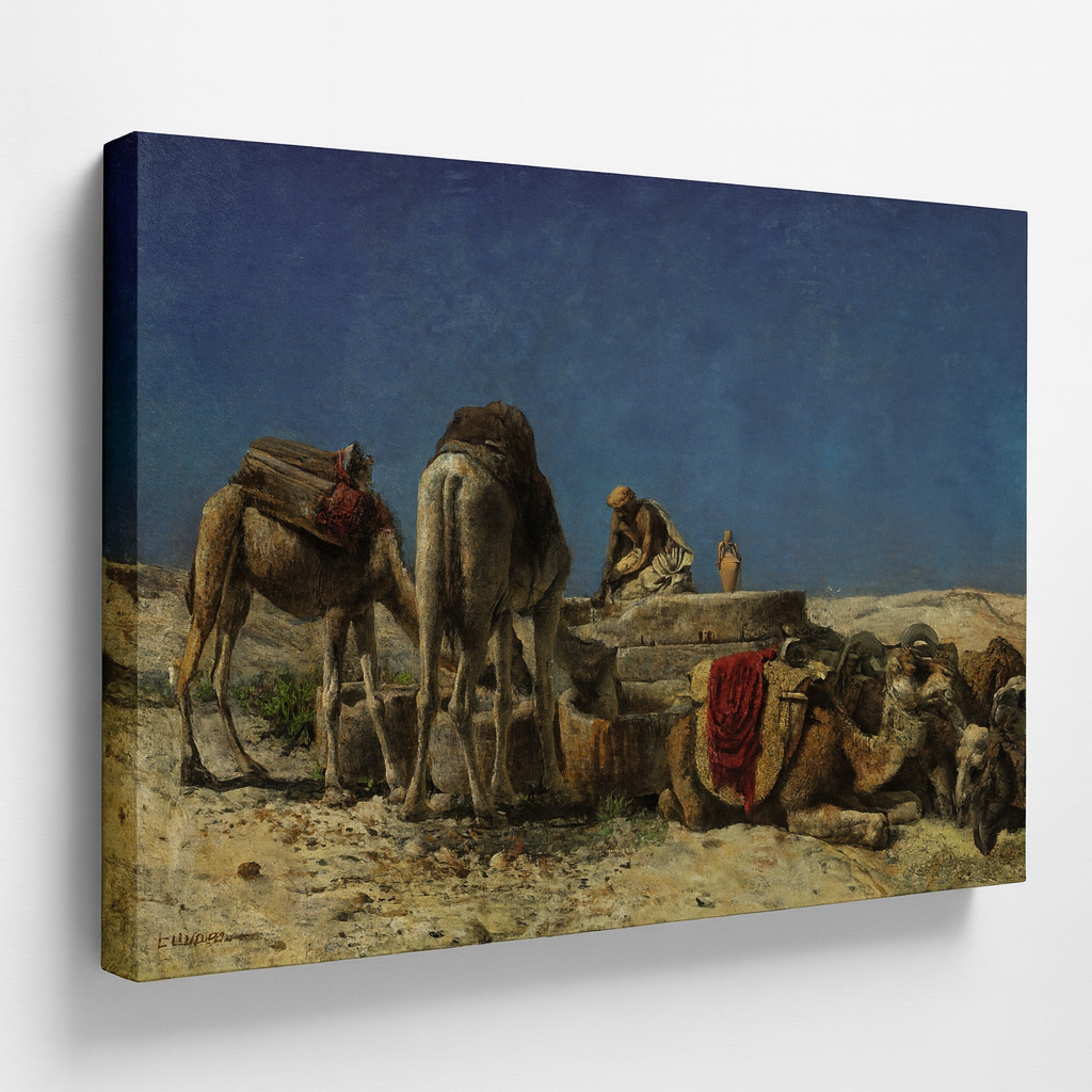 Camels beside a cistern (1880-1881)