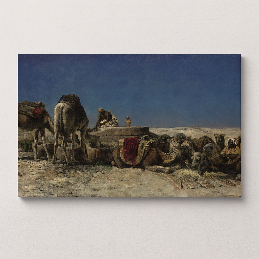 Camels beside a cistern (1880-1881)