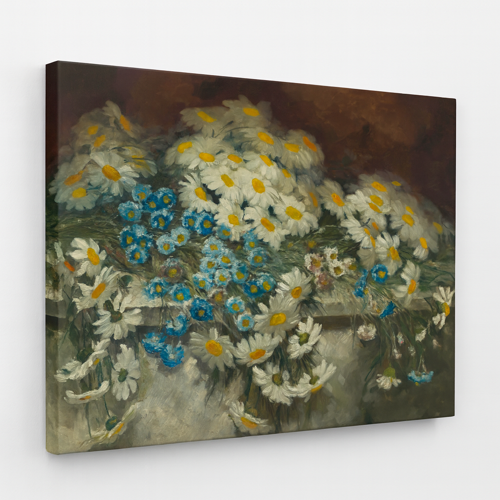 Flowers over marble.